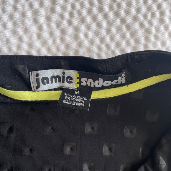 Jamie Sadock Women's Tshirt Black Tee Mock neck Shirt Short Sleeves Top Size M - Picture 7 of 10